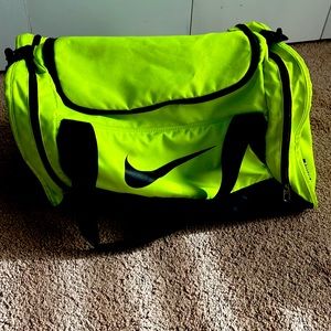Neon Green Nike duffel bag
